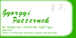 gyorgyi putternek business card